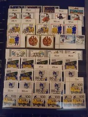 Berlin 1960 – 1990 **/canceled surcharge stamps, stock items, ~2000 pcs.