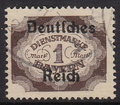 Stamp Germany Official Mi 040-50 Sc O58-68 1920 Dienst Reich Bavaria WWII Used
