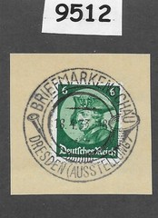 Stamp Sc 398 Frederick the great 933 Third Reich Dresden Germany cancel #9512