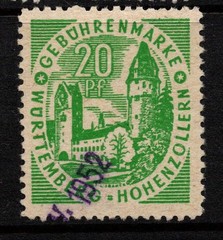 Germany Wurttemberg Mid 1900s 20p Local Revenue Used – S57033