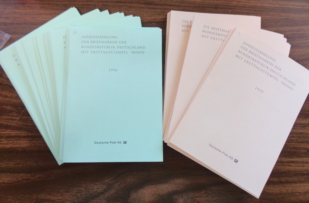 WEST GERMANY BERLIN PO FIRST DAY FOLDERS 1995 & 1996 EACH 1-41 PO FRESH W/ INDEX