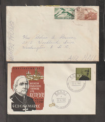 Germany 1933-1976 postal history x24 -Airmails ,Advertisements etc