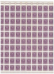 Deutsche Reich 1923 ☀ 75 t Mark full sheet (10×10) ☀ MNH(**)