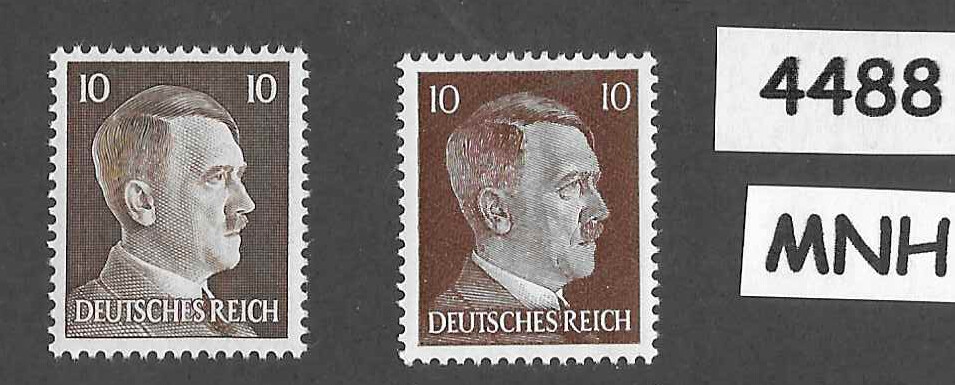 MNH stamps varieties Adolf Hitler Third Reich Germany / PF10 / Sc511a and Sc512