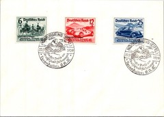 GERMANY 1939 COVER SEMI-POSTAL OVERPRNT AUTO RACING SPECIAL POSTMARK NURBURGRING