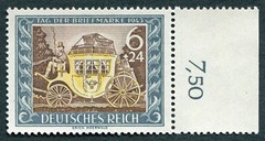 GERMANY Third Reich 1943 6pf+24pf SG816 mint MNH FG Stamp Day #B01