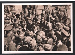 POLAND GERMANY OCC‘ WW2 Postcard EAGLE Overprints SOLDIERS PPC Cracow MA654