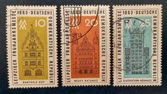 DDR Germany 1963 Used Leipzig Spring Fair Mi 947-9 Scott 643-5 VF 28-1