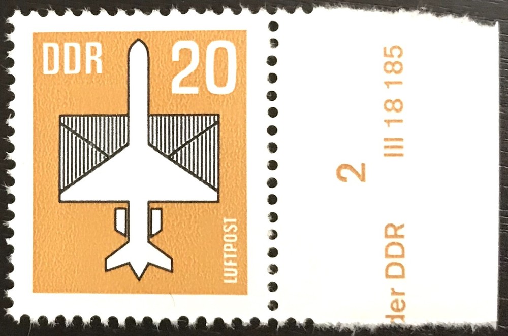 DDR #Mi2832v MNH 1983 Stylized Airplane Envelope [C10]