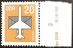 DDR #Mi2832v MNH 1983 Stylized Airplane Envelope [C10]