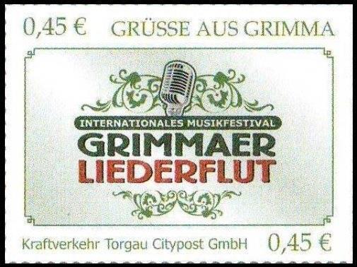 Citypost Torgau: MiNr. 14, „Grimmaer Liederflut“, Set, Mint