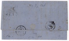 P98/21 GERMAN 1871 MANCHESTER TO GREECE COVER WITH X4 COLOUR IMPERF POSTAGE DUE