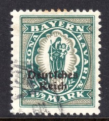 German States – Bavaria Scott #268 VF Used 1920 1½ Mark Madonna and Child #3