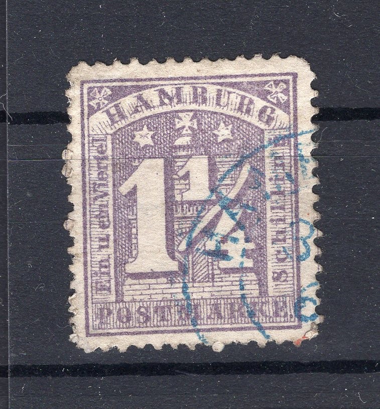 Hamburg 12bII Used Canceled 15EUR Authentic Example Image (y74690