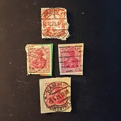 30 Germany Deutsches Reich/DDR Used Postage Stamp Lot Handstamped 3-40 Pf