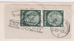 Germany Third Reich Olympic Games rare Postmarks 1936 Karlsruhe