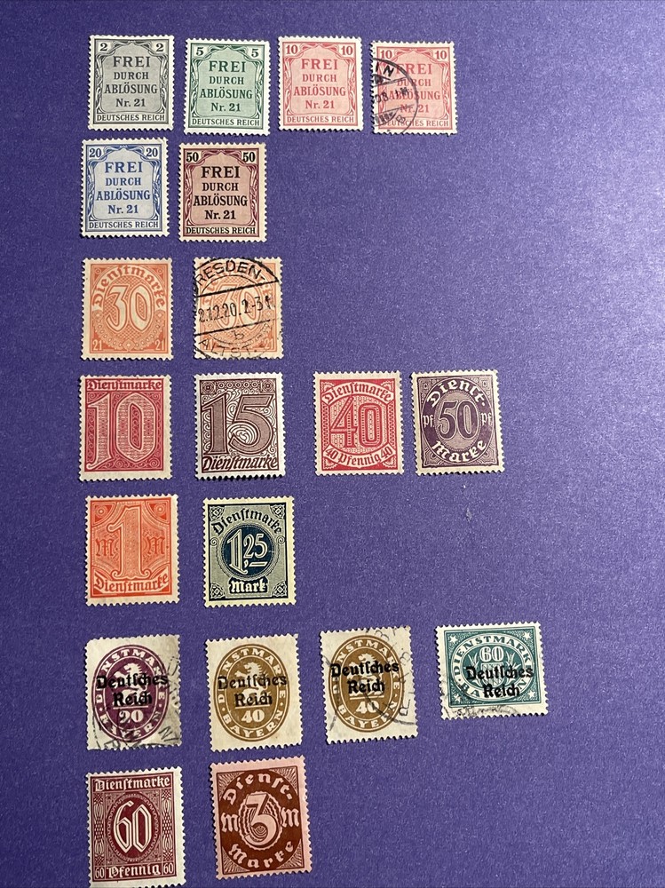 Germany Empire 1920-1921 Government Service 20 Stamps,see Photos