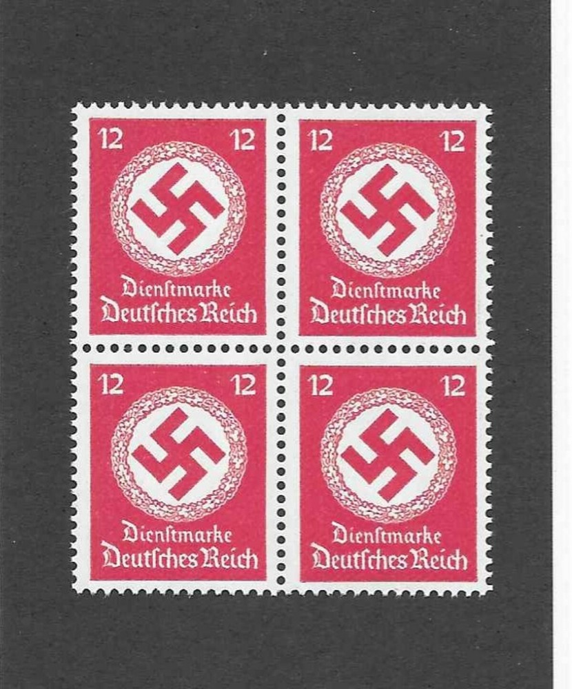 Sc #098 Mint Third Reich symbol WWII Germany MNH stamp BLOCK 1942 Third Reich