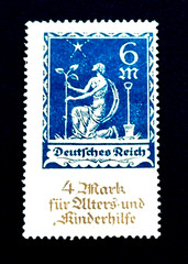 GERMANY Stamp – 1922 Fund for the Old and Children Semi Postal Sn B3 MNG r6