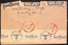 Germany #501(scuff LR) single use/US OX21(3) Baden 1941 opened by mistake *d2