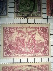 Germany Deutsches Reich Germania Mixed Page Flugpost Inflation Used Stamps