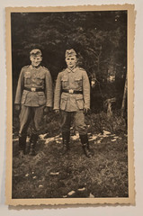 Original WWII German Soldiers Comrades Wehrmacht Army Military Photo Postcard