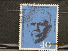 The listing:(1)1960 Deutsche GEORGE C. MARSHALL 40 Pfennig Postage Stamp-LH