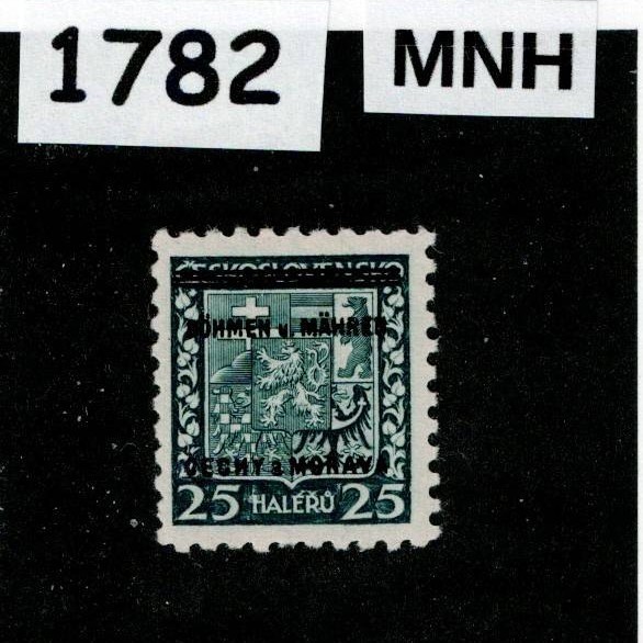 MNH stamp Sc 04 Overprint 1939 Germany WWII Occupation of BaM Czech #1782