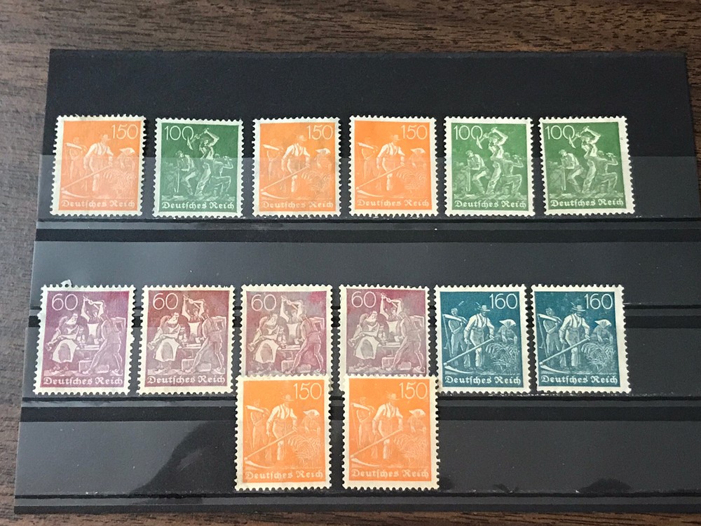 GandG Stamps Germany Iron Workers, Miners, Farmers Mixed MNG Lot