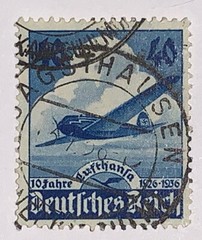 Travelstamps: 1963 Germany Stamps Scott #469 Fascism Heinkel Plane Used