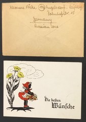 GERMANY SOVIET ZONE OVPT COVER & POSTCARD LEIPZIG TO MICHIGAN USA