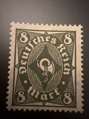 Deutsches Reich 4 Mark & 8 Mark Posthorn Definitive Pair – MNH