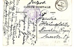 WWI German Feldpost 1915 Lille France 6th Army Bavarian Cachet Munich