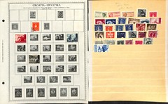 Croatia Stamp Collection on 4 Minkus Pages, WWII German Occupation (BC)