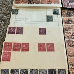 VINTAGE GERMAN DIENSTMARKE & SAARGEBIET OFFICIAL STAMPS – LARGE LOT – MINT USED