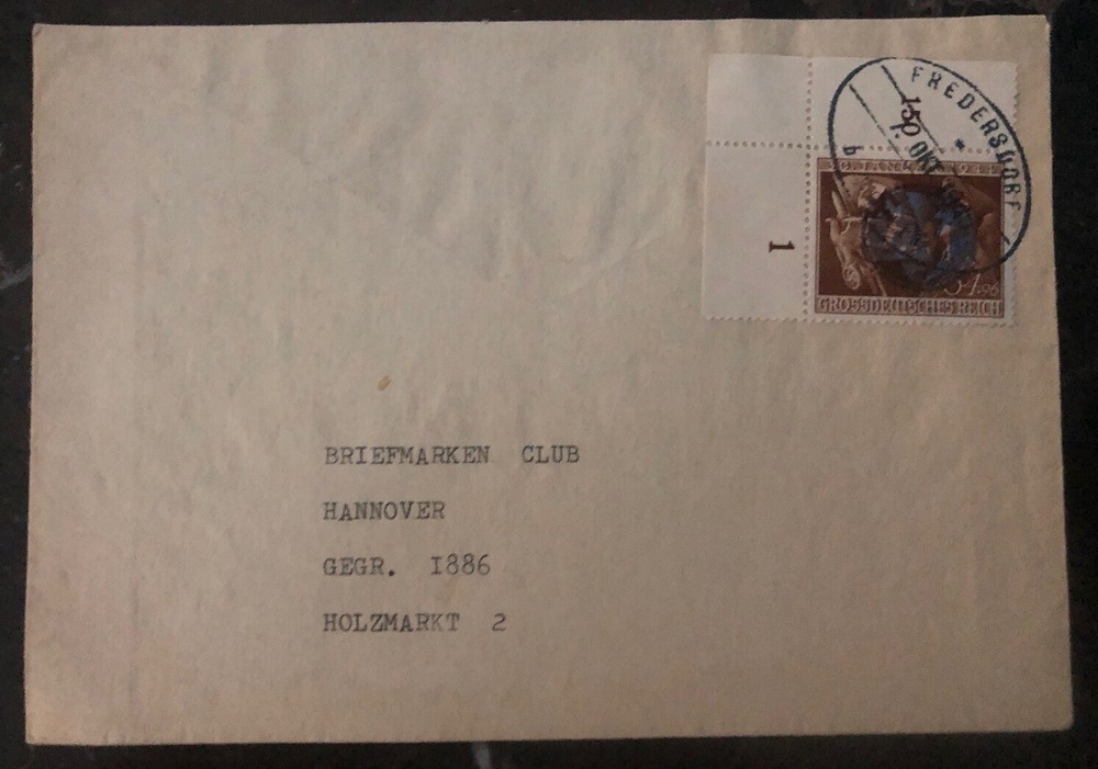 1945 Fredersdorf Germany Cover Post WW2 provisional Overprint To Hannover B