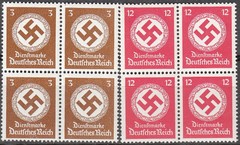 AUTHENTIC Historical Artifact Germany Official Stamp Blocks WWII German MNH 2