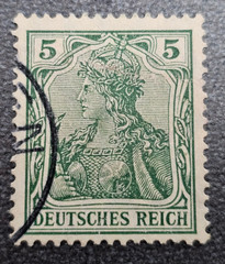 Stamp Germany Deutsches Reich Germania 5 Pfennig 1905 Mi. Nr. 85 [🇩🇪39672-7]