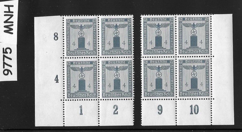 #9775 Sc S14 MNH WWII Third Reich BLOCKs 1942 PF04 MNH from an original sheet