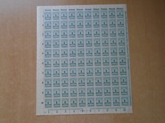 Germany – SG316 1M DM greenish blue 1923. 10 x complete sheets of 100 stamps.