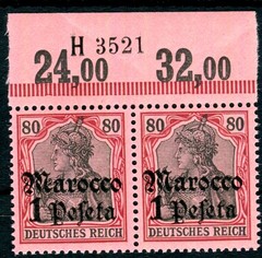 GERMAN COLONIES MOROCCO 1905 29HAN ** MNH FLAWLESS 450€(H1499