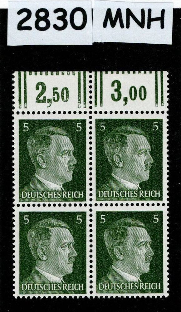 MNH stamp block 1941 Adolf Hitler PF05 Sc 509 Third Reich era Germany #2830