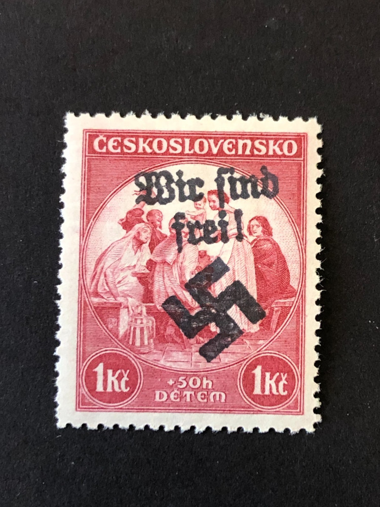 SUDETENLAND WWII-GERMAN OCC. Local ovpt (OSTRAU) 1 Kc. MNH /s1 #a25