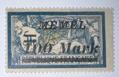Travelstamps- MEMEL TERRITORY Mi 118 – 1922 German Reich OP 100m on 5fr MOGNH