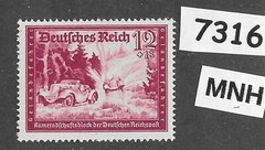 #7316 MNH stamp B154a / 1941 / Germany Postal employees Hitlers‘ Culture fund