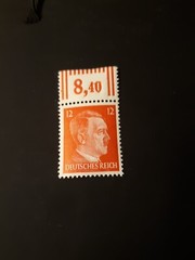 One WWII Unused German Stamps ~ Red 12 Reichspfennig Pfenning stamps , WW2 Era
