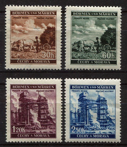 Bohemia & Moravia WW II : Prague Fair set from 1941 – mint