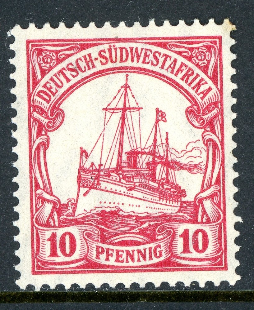 Germany 1906 SWA Southwest Africa 10pf Rose Yacht Scott #28 Mint Y3