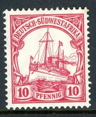 Germany 1906 SWA Southwest Africa 10pf Rose Yacht Scott #28 Mint Y3