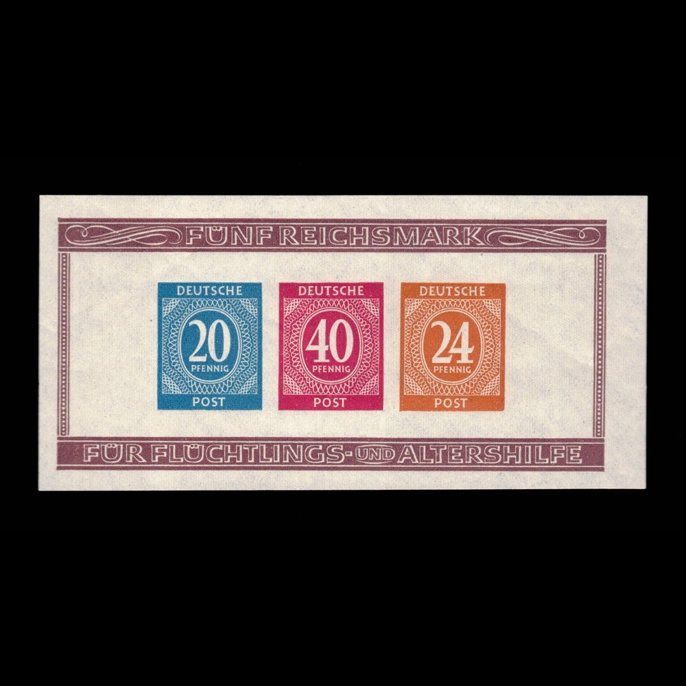 Germany, Scott B295, $19, Numerals, Imperf., 1946, MNH, 116635